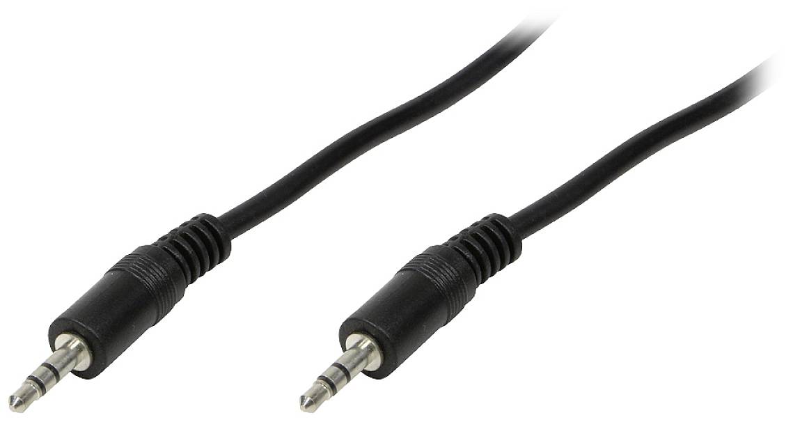 LogiLink Audiokabel 1x 3,5mm -> 1x 3,5mm St/St  1.00m bk