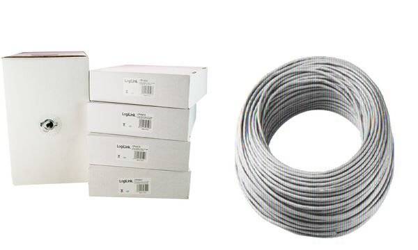 Logilink Patchkabel CAT6 U/UTP AWG24 100.00m weiß Econline - CPV0035