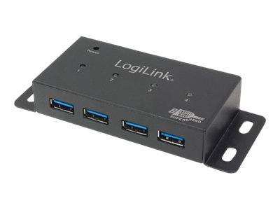 LogiLink USB 3.0 HUB 4-port, metal, incl. power supply - UA0149