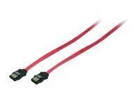 LogiLink S-ATA Cable with latch, 2x male, red, 0,30M - CS0009