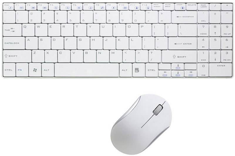 LogiLink Tastatur Funk Slim 2.4 GHz mit Maus 1200dpi