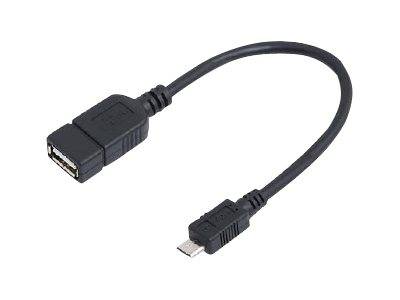 LogiLink USB Kabel A -> micro B Bu/St 0.20m sw OTG - AA0035