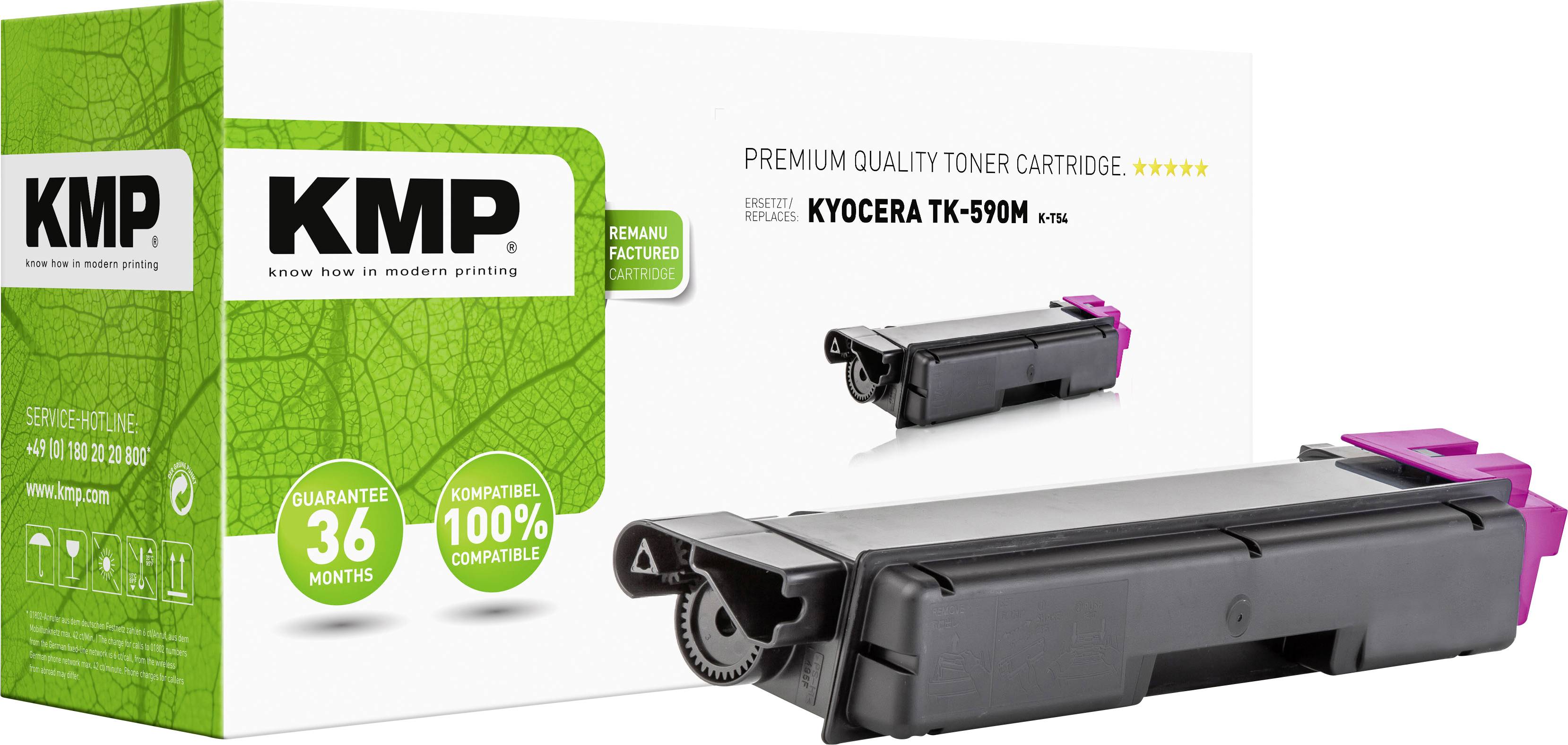 KMP Toner Kyocera TK-590M/TK590M magenta 5000 S. K-T54 remanufactured - 2893,0006