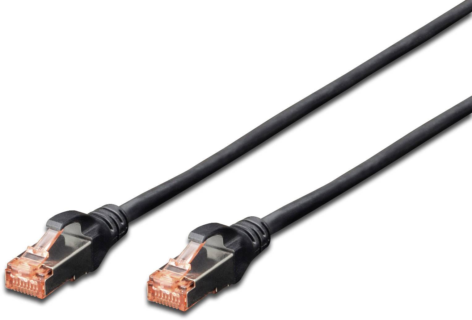 4016032321576 - DK-1644-005 BL RJ45 Netzwerkkabel Patchkabel cat 6 s ftp 050 m Schwarz Folienschirm Gesam - Digitus