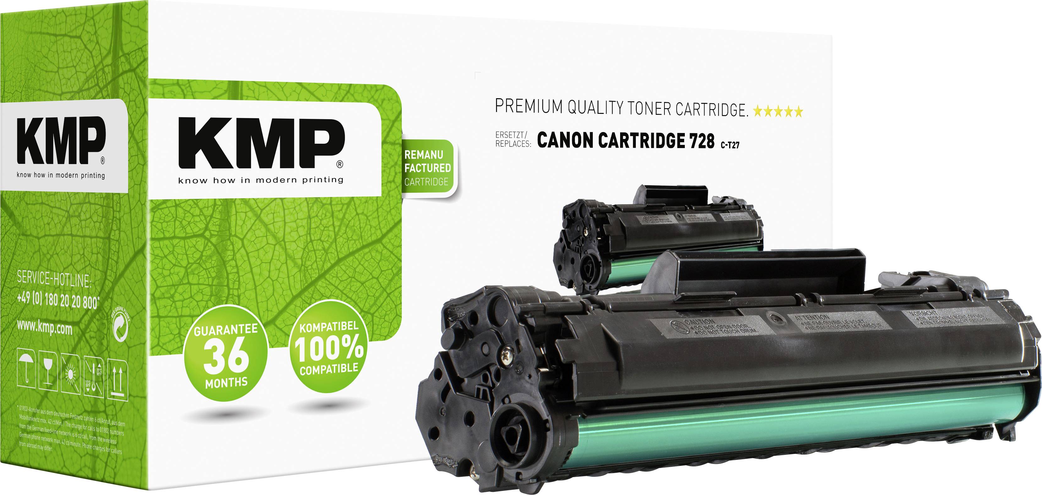 KMP Toner Canon 728 (3500B002) black 2300 S. C-T27 remanufactured - 1230,1000