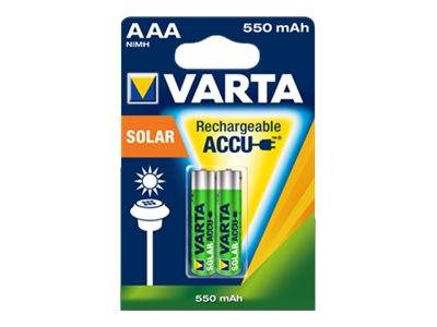 Varta Akku RECHARGE Solar    AAA HR03  550mAh           2St.