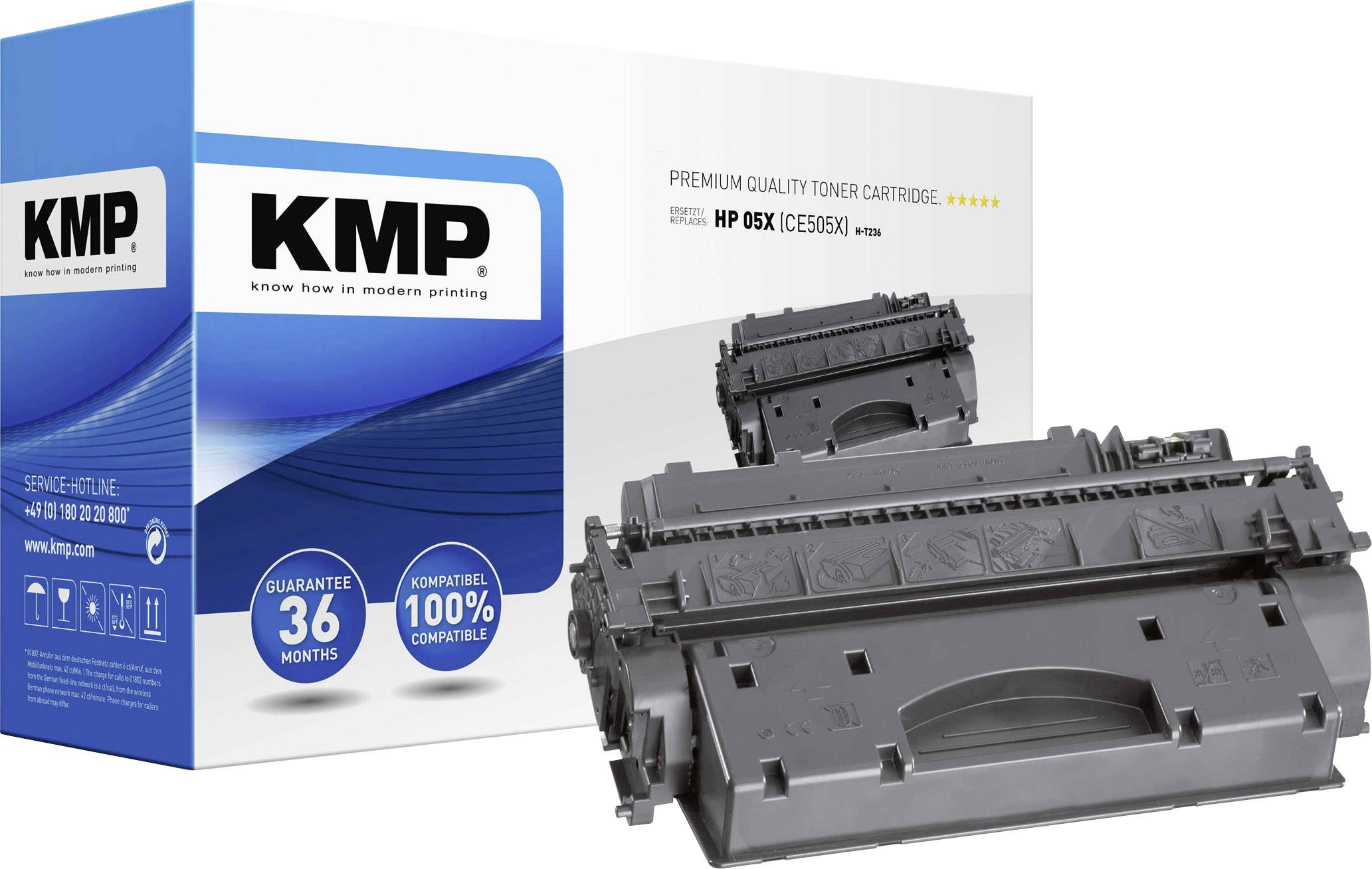 KMP Toner HP CE505X black 6500 S. H-T23 remanufactured