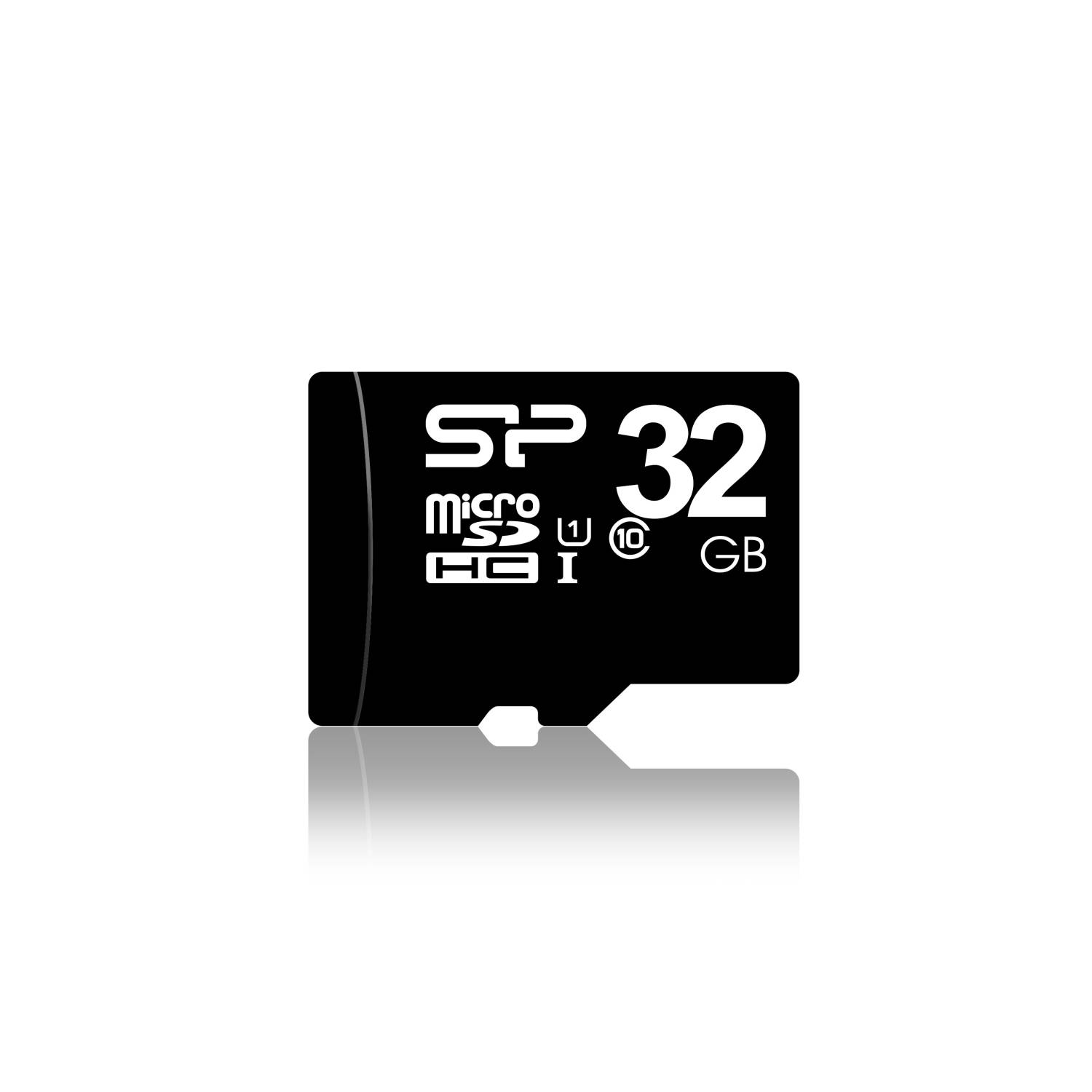 MicroSD Card 32GB Silicon Power SDHC CL.10 inkl. Adapter - SP032GBSTH010V10SP