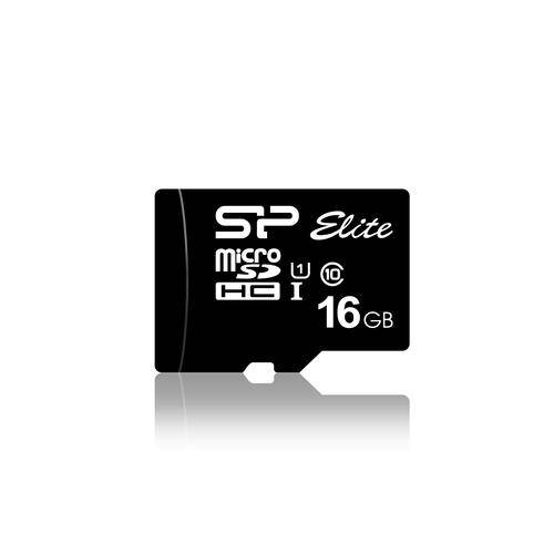 MicroSD Card 16GB Silicon Power UHS-1 Elite/CL.10 inkl. Adap - SP016GBSTHBU1V10SP