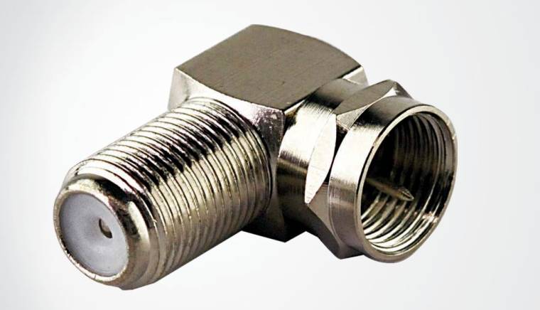 Schwaiger F-Winkeladapter F-Stecker-F-Buchse Silber