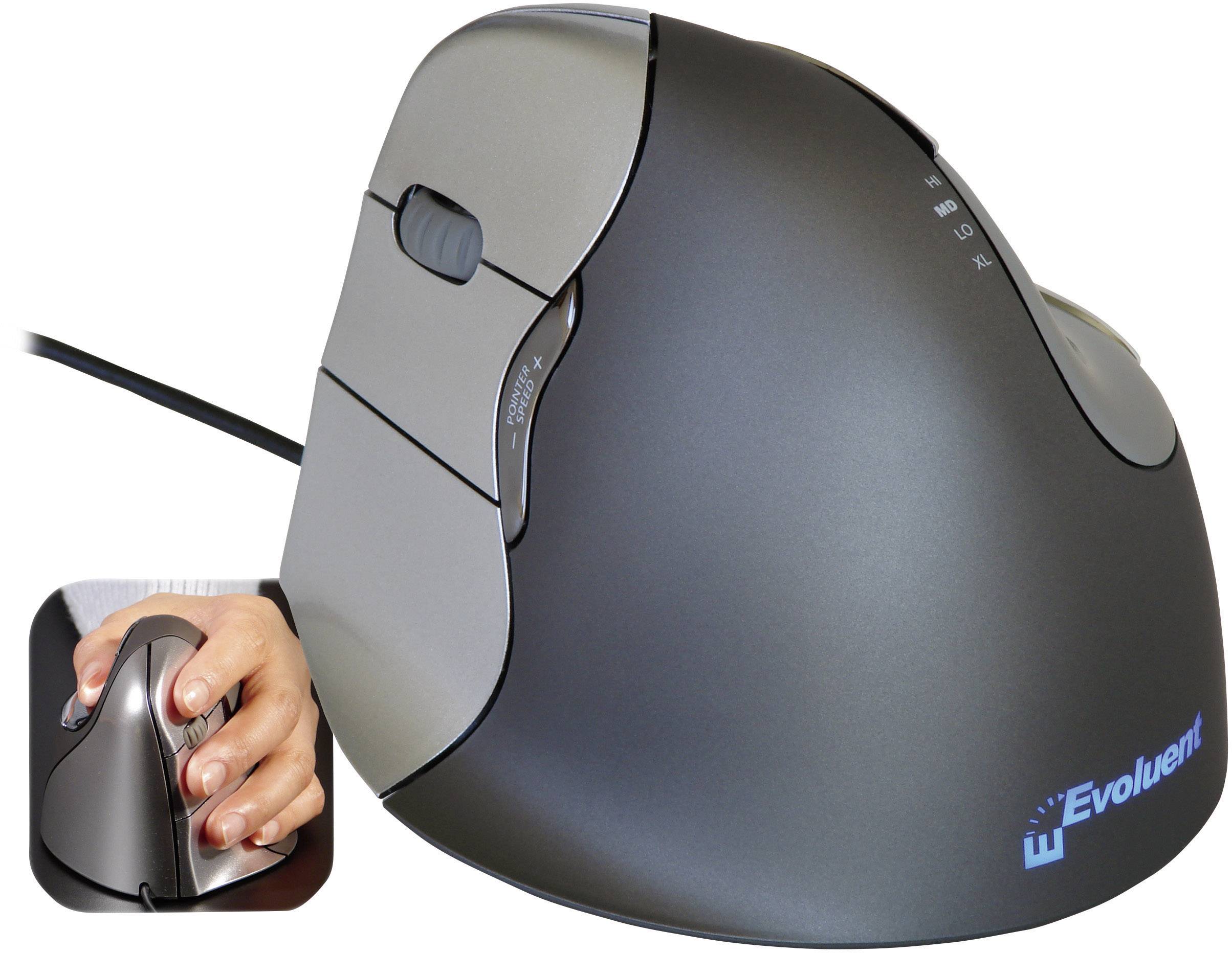 Evoluent Maus VerticalMouse 4 Links grey USB retail - VM4L