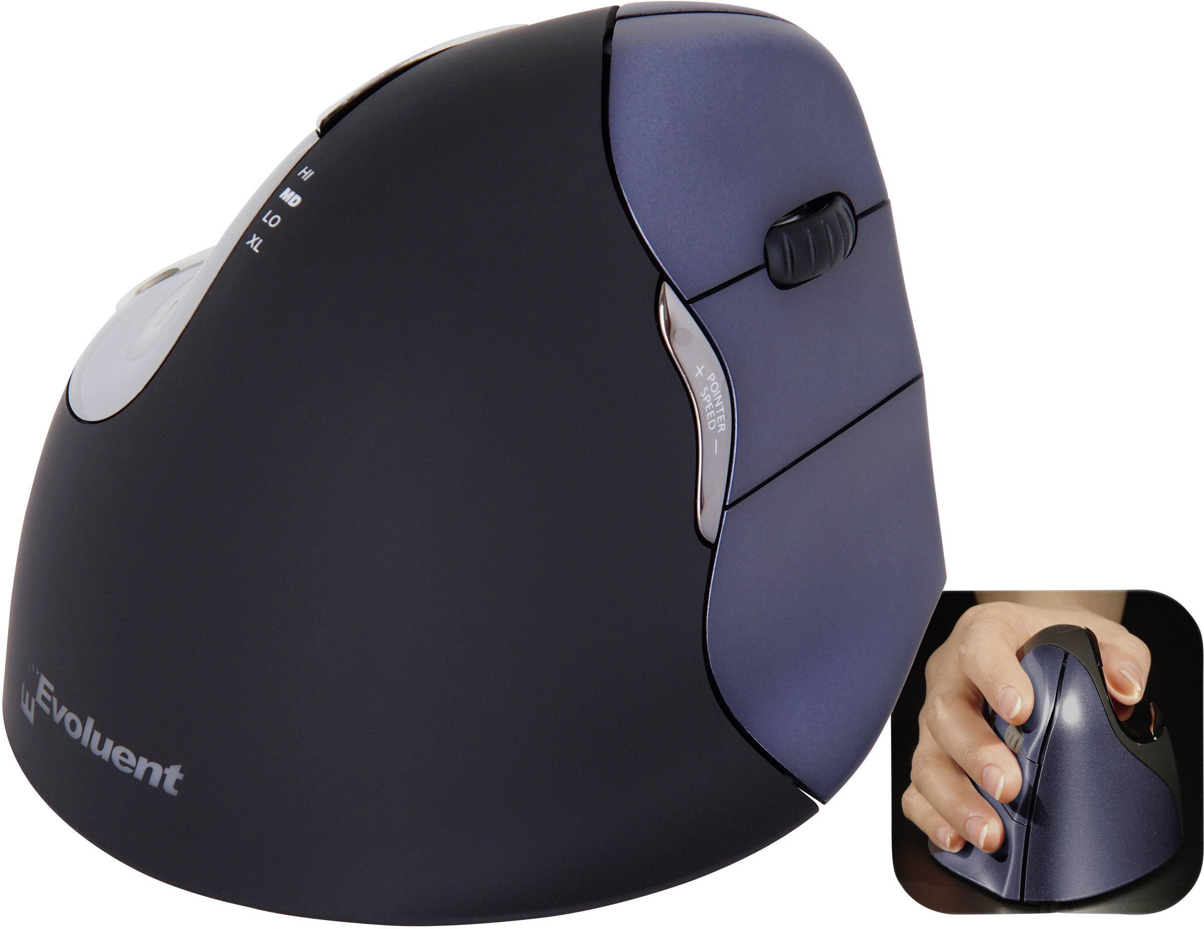 Evoluent Maus VerticalMouse 4 Rechts Drahtlos black/silver retail - VM4RW