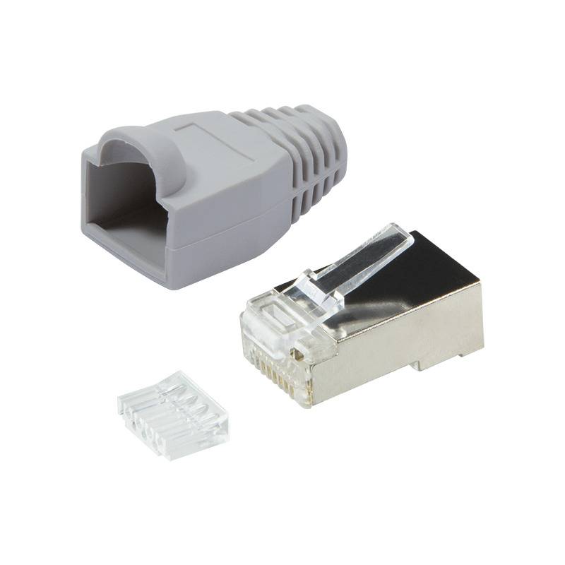 Logilink Steckverbinder CAT6 RJ45 100er Set, geschirmt,grau - MP0021