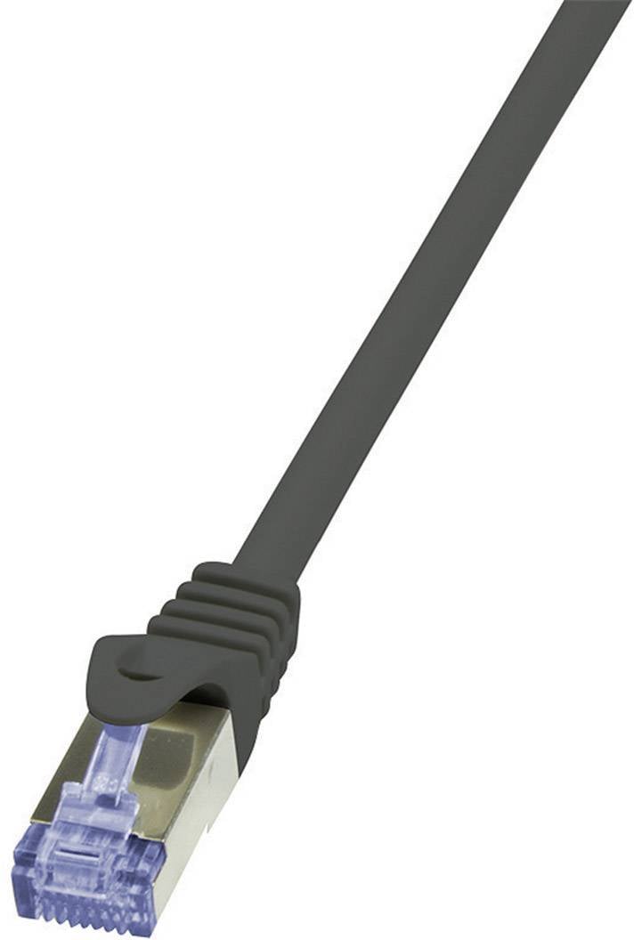 Logilink Patchkabel CAT6A S/FTP AWG26 PIMF 0,50m schw. - CQ3023S