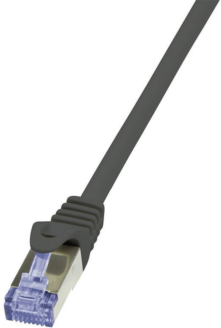 Logilink Patchkabel CAT6A S/FTP AWG26 PIMF 1,00m schw. - CQ3033S