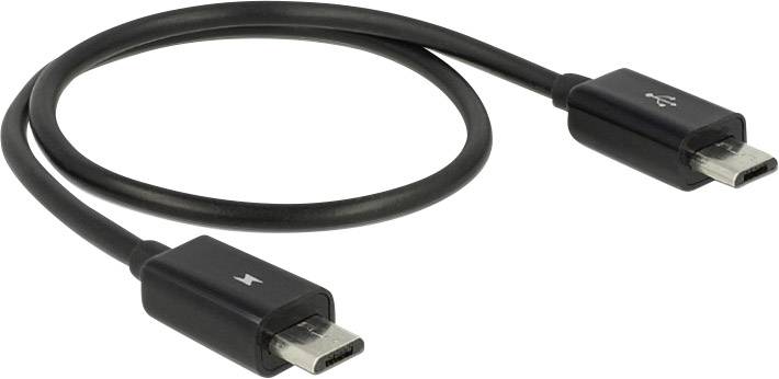 DELOCK USB Kabel Micro-B -> Micro-B St/St 0.30m OTG sw - 83570