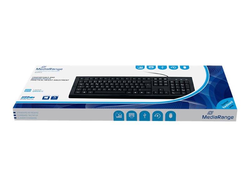 MediaRange Tastatur Standard Keybord black USB 2.0 - MROS101