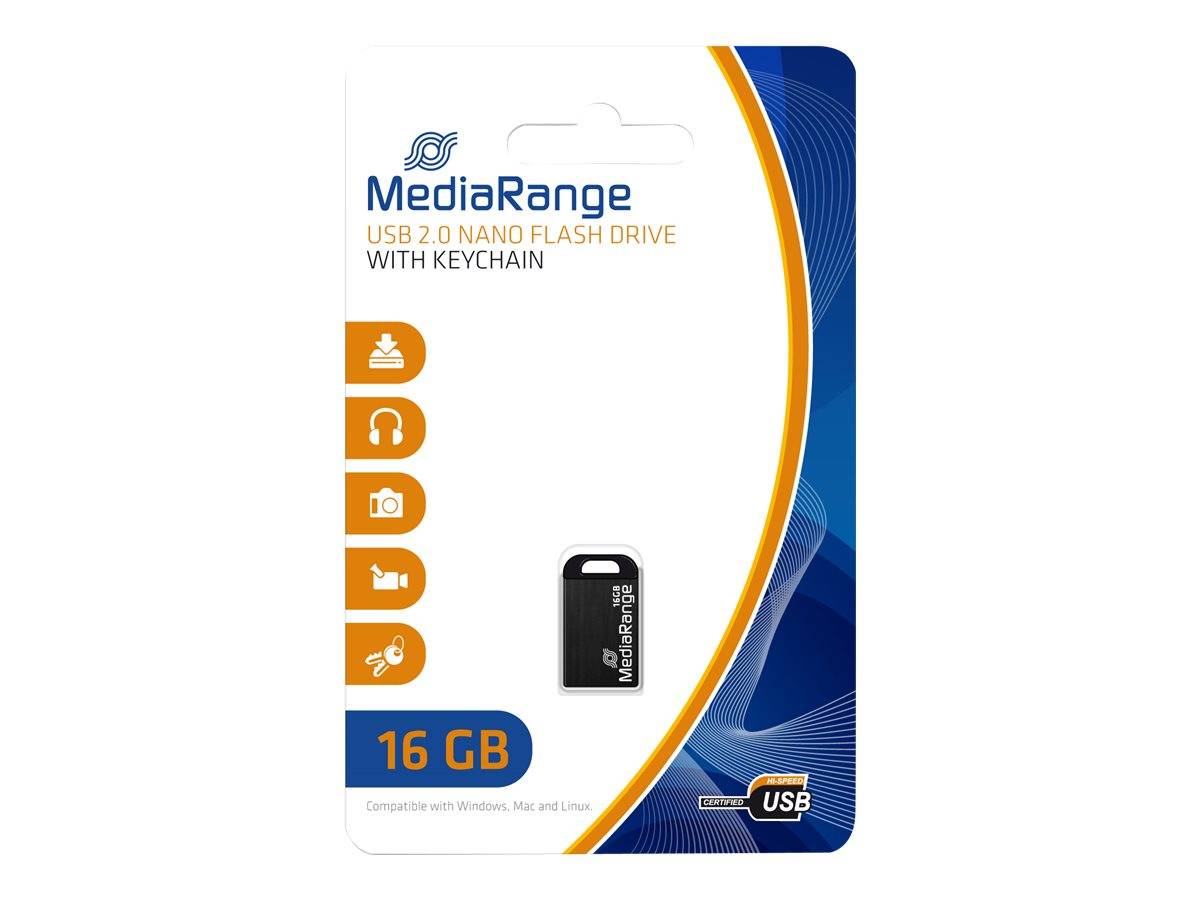 MediaRange USB-Stick 16GB USB 2.0 Nano - MR921