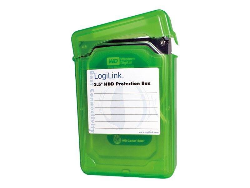 Logilink Festplatten Schutz-Box für 3,5 HDD´s, grün - UA0133G