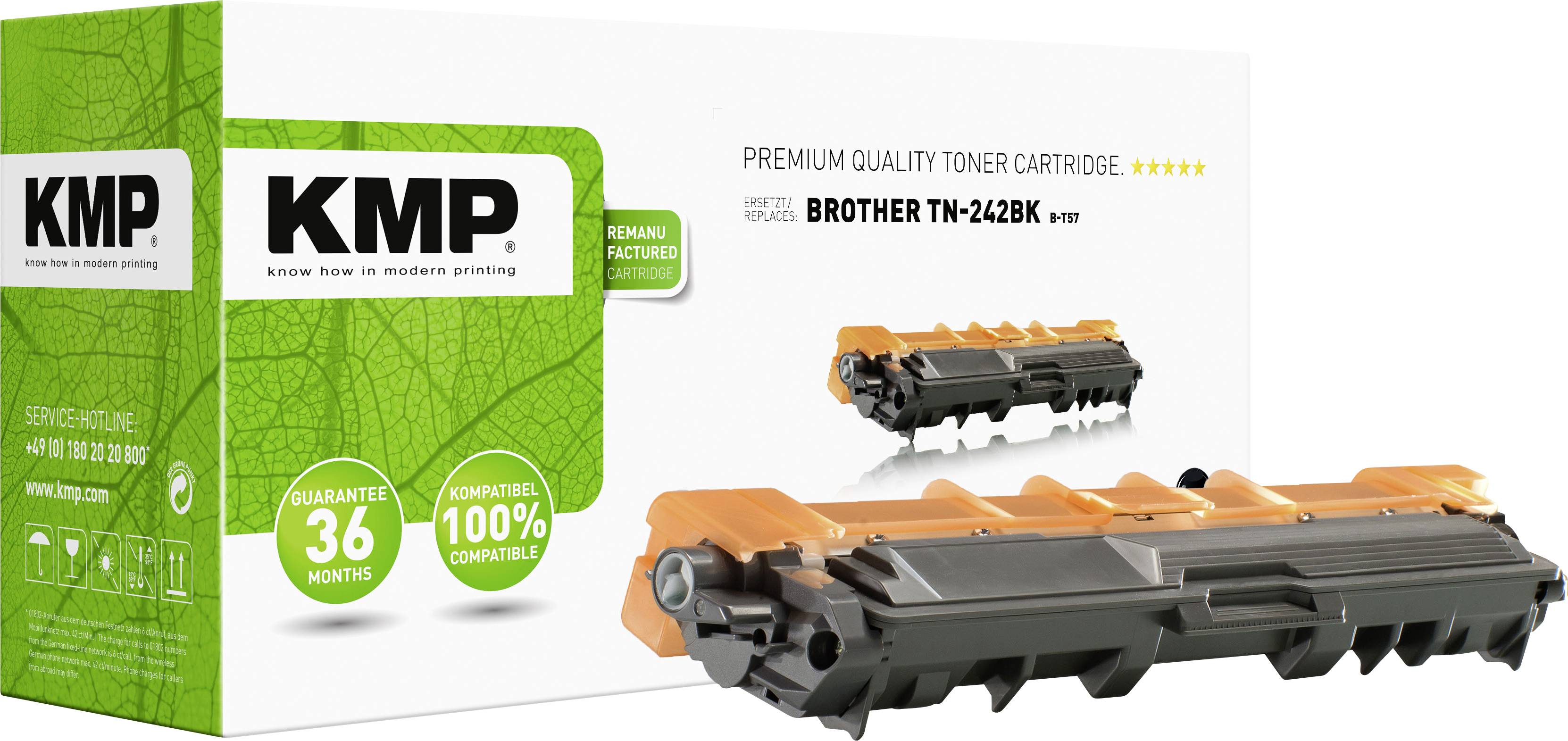 KMP Toner Brother TN-242BK/TN242BK black 2.500 S. B-T57 remanufactured - 1248,0000