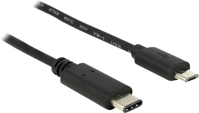 DELOCK USB Kabel C -> Micro-B St/St 1.00m schwarz - 83602