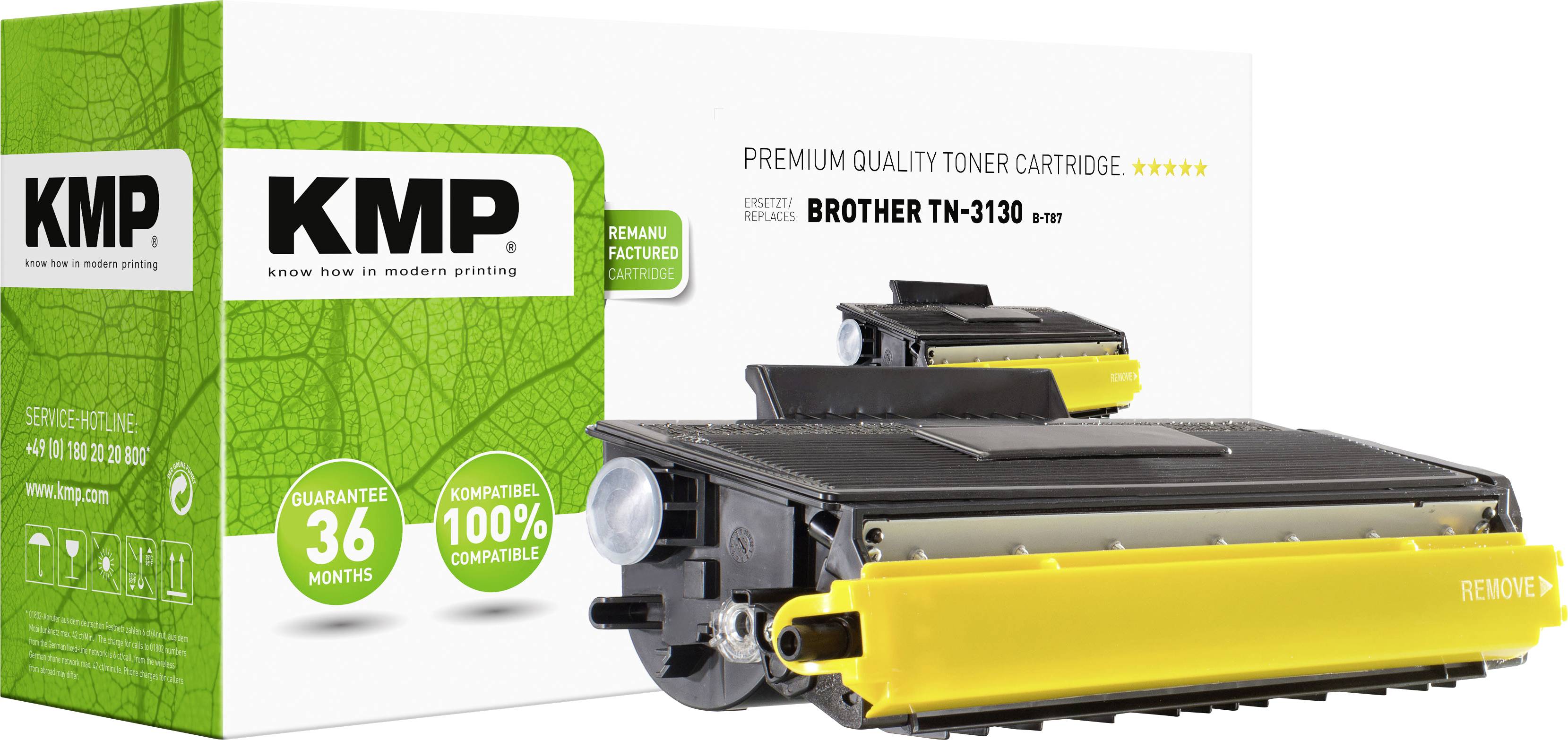 4011324125108 - Printtechnik AG Toner Brother TN-3130 TN3130 black 3500 S B-T87 remanufactured 12512000