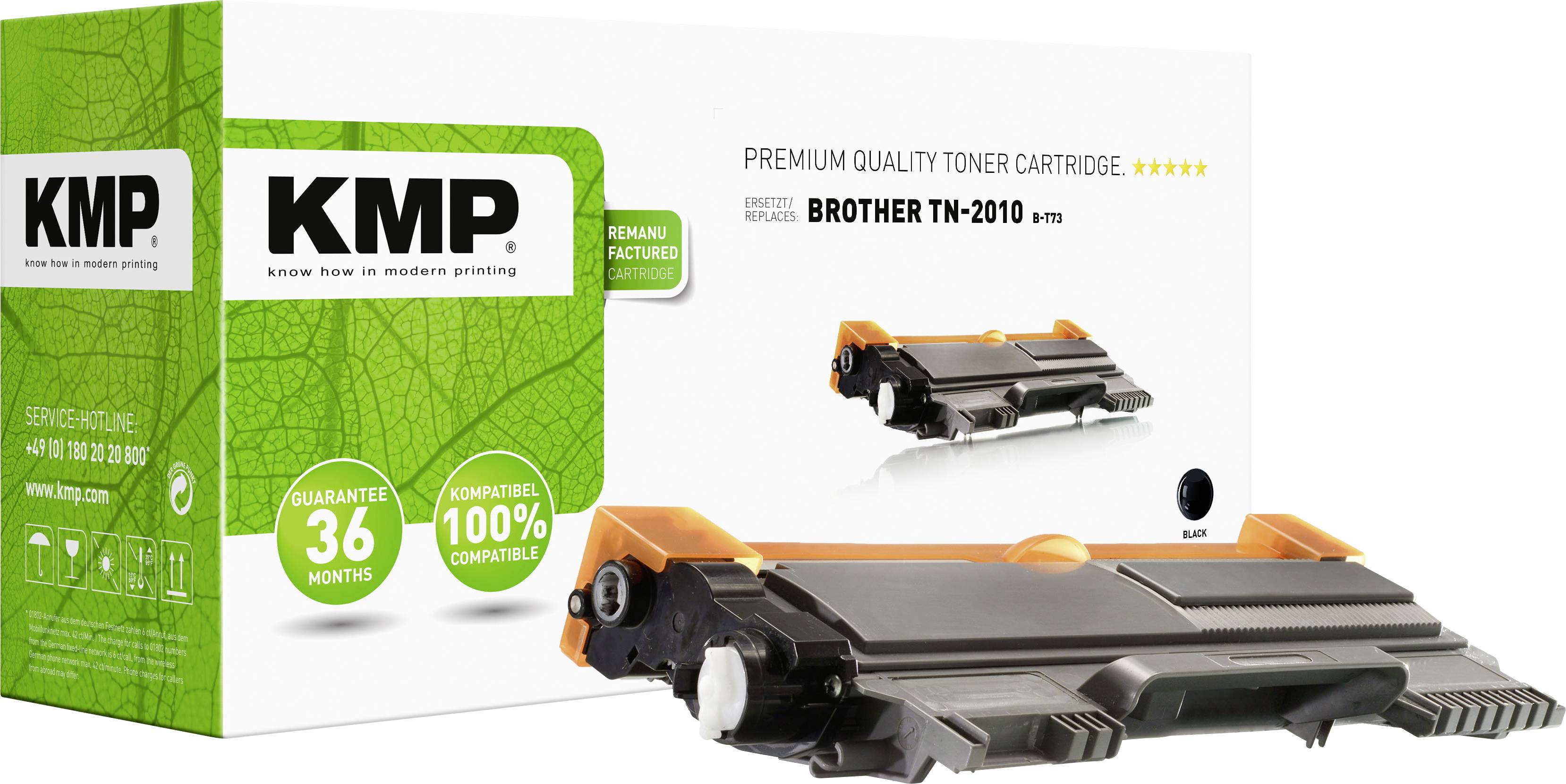 KMP Toner Brother TN-2010/TN2010 black 1000 S. B-T73 remanufactured - 1257,0000