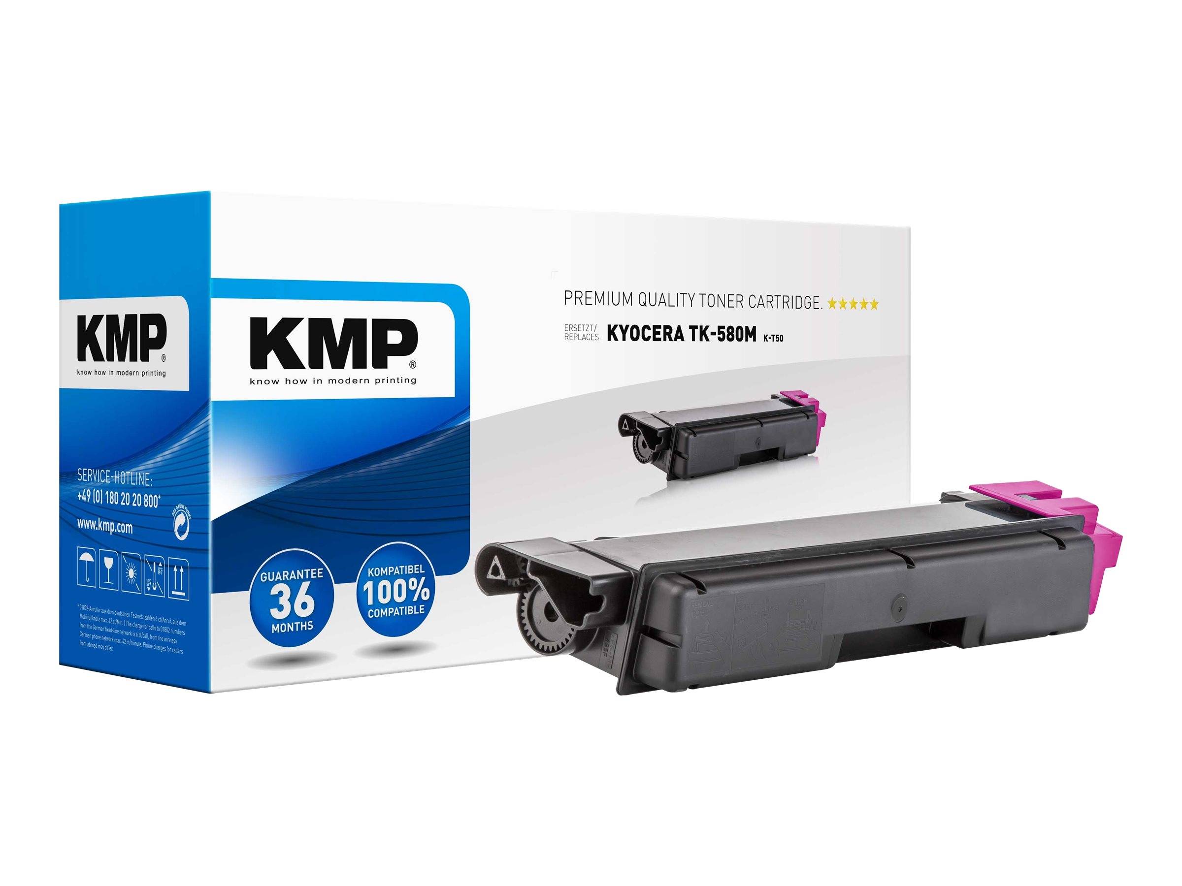 KMP Toner Kyocera TK-580M/TK580M magenta 2800 S. K-T50 remanufactured - 2892,0006