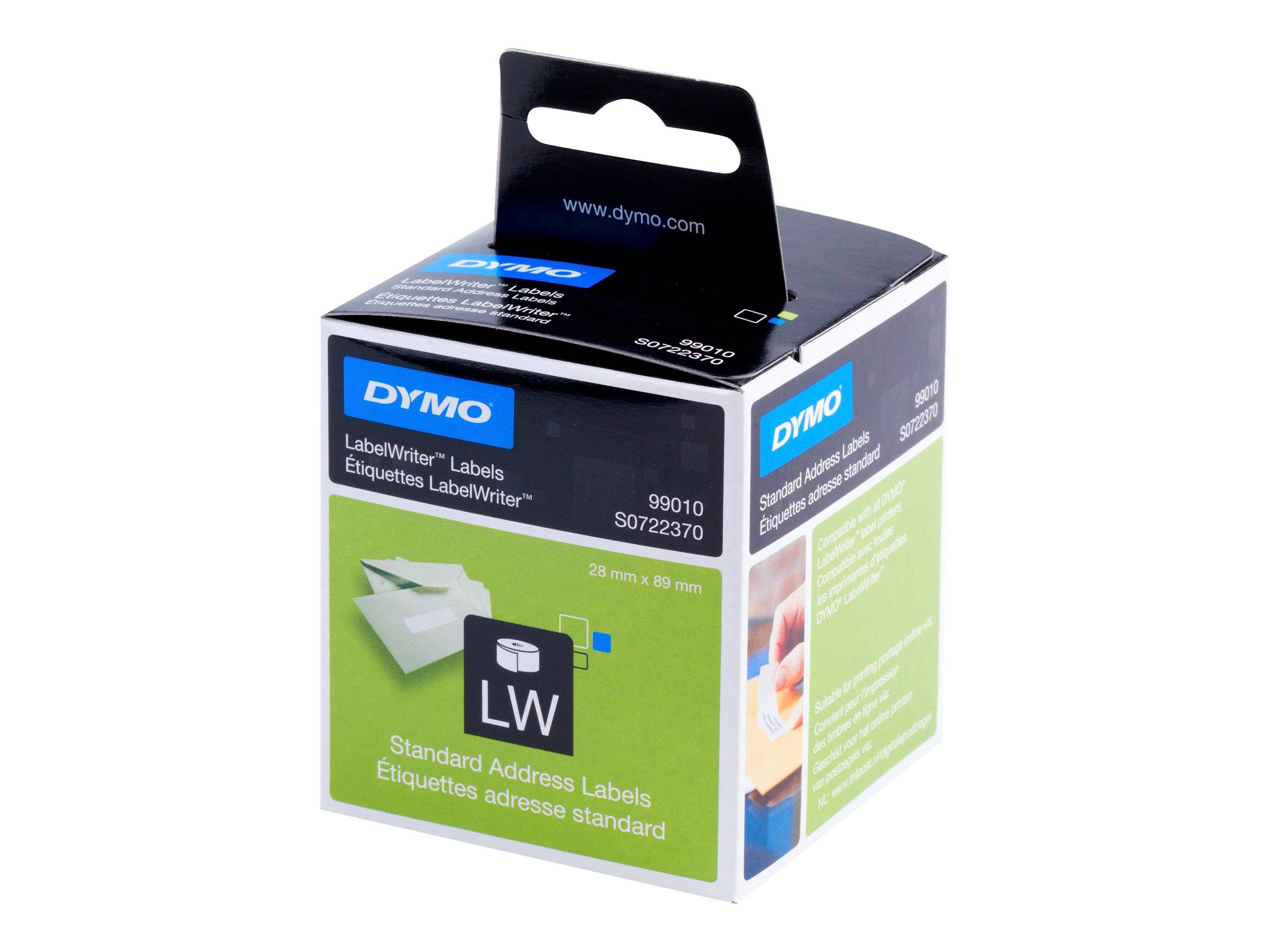 DYMO LW-Adressetiketten permanent 28x 89mm 2Rl 130St/Rolle - S0722370