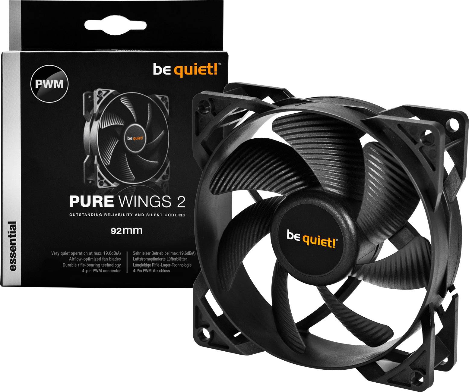 be quiet! Lüfter 92*92*25 Pure Wings 2 PWM - BL038