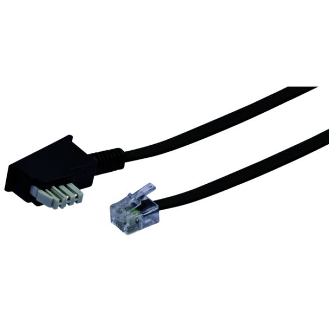 Schwaiger TAE Kabel TAE-N -> RJ11 6P4C 6m schwarz - TAL6236533