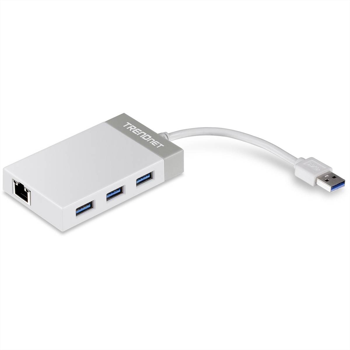 TRENDnet USB 3.0 zu 1* Gbit Ethernet Adapter und 3* USB 3.0 - TU3-ETGH3