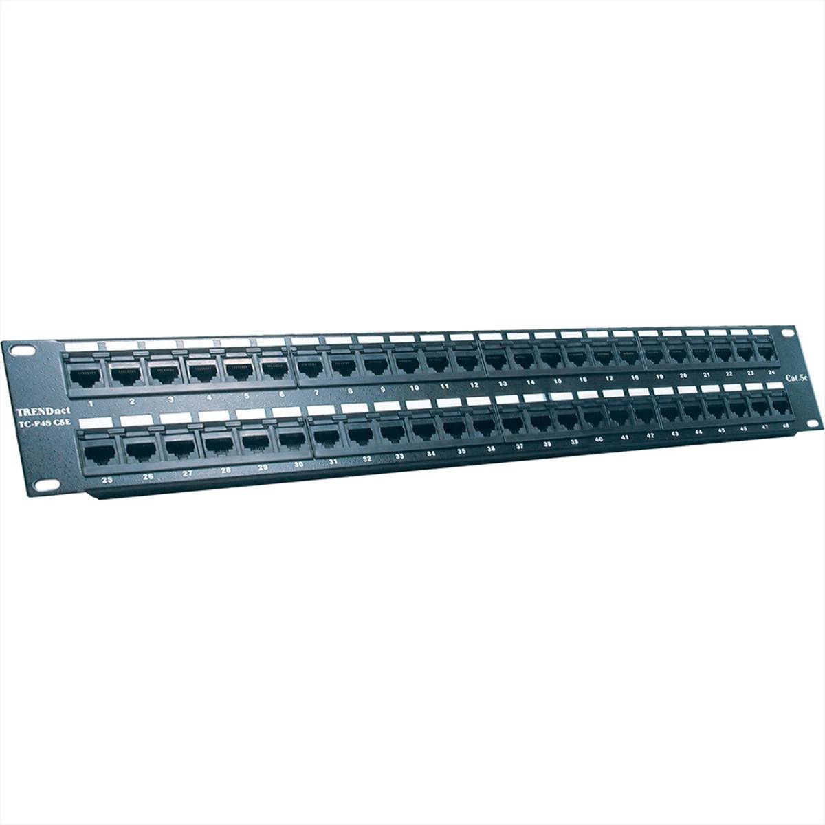 TRENDnet Patchpanel 48-port Cat5/5e ungeschirmt 19 - TC-P48C5E