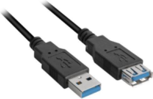 Sharkoon Kabel USB 3.0 Verlängerung 1,0m schwarz - 4044951015672