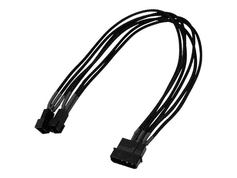 Kabel Nanoxia 4-Pin auf 2 x 3-Pin, Single, 30 cm, schwarz - NX42A30