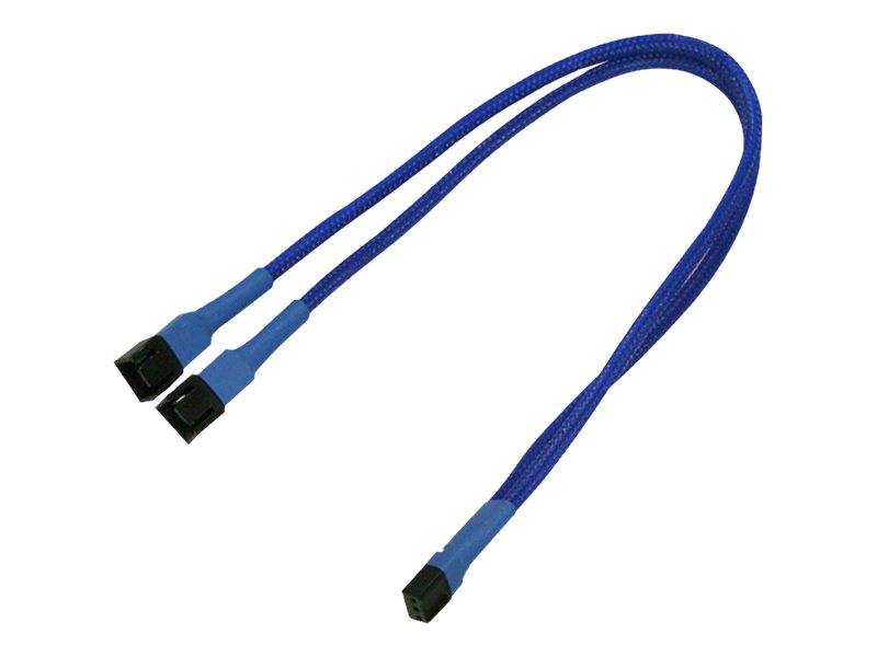 Kabel Nanoxia 3-Pin Y-Kabel, 30 cm, blau - NX3PY30B