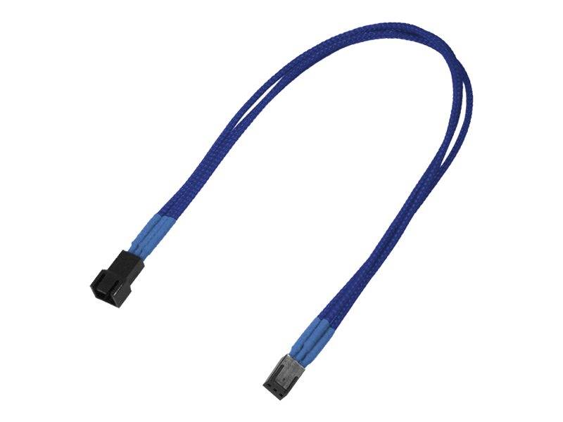 Kabel Nanoxia 3-Pin Verlängerung, 30 cm, Single, blau