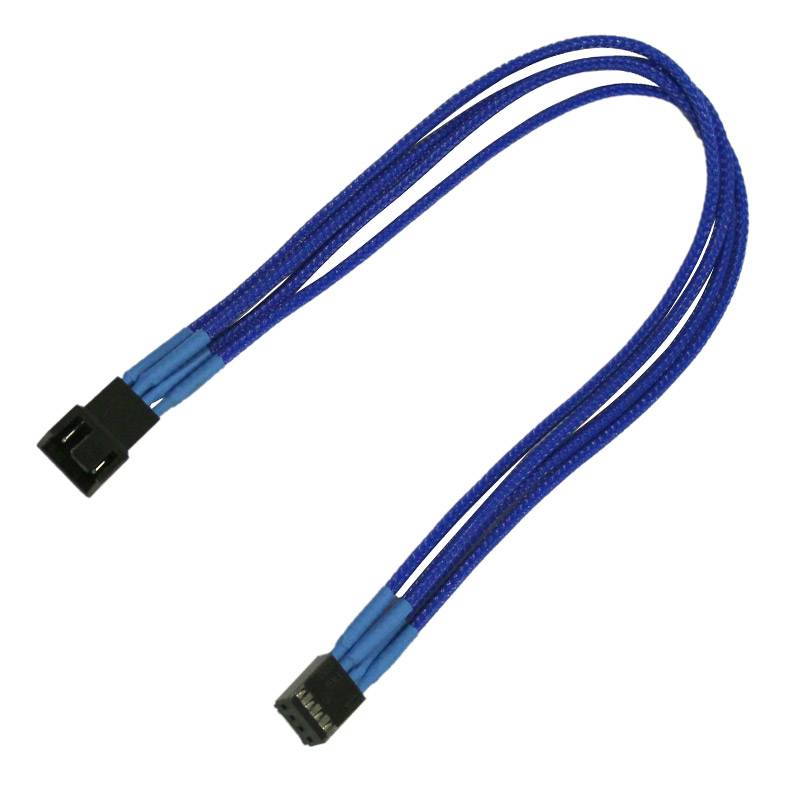 Kabel Nanoxia PWM Verlängerung, 30 cm, Single, blau - NXPWV3EB