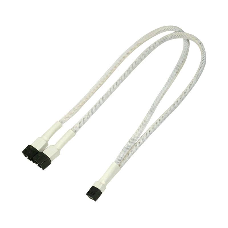 Kabel Nanoxia 3-Pin Y-Kabel, 30 cm, weiß - NX3PY30W