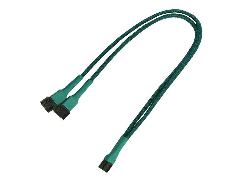 Kabel Nanoxia 3-Pin Y-Kabel, 30 cm, grün - NX3PY30G