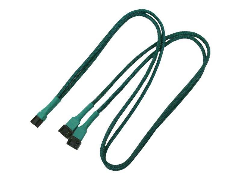 Kabel Nanoxia 3-Pin Y-Kabel, 60 cm, grün - NX3PY60G