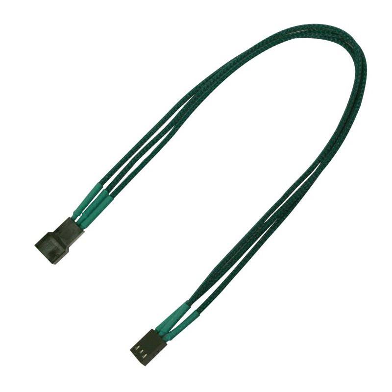 Kabel Nanoxia 3-Pin Molex Verlängerung, 30 cm, grün