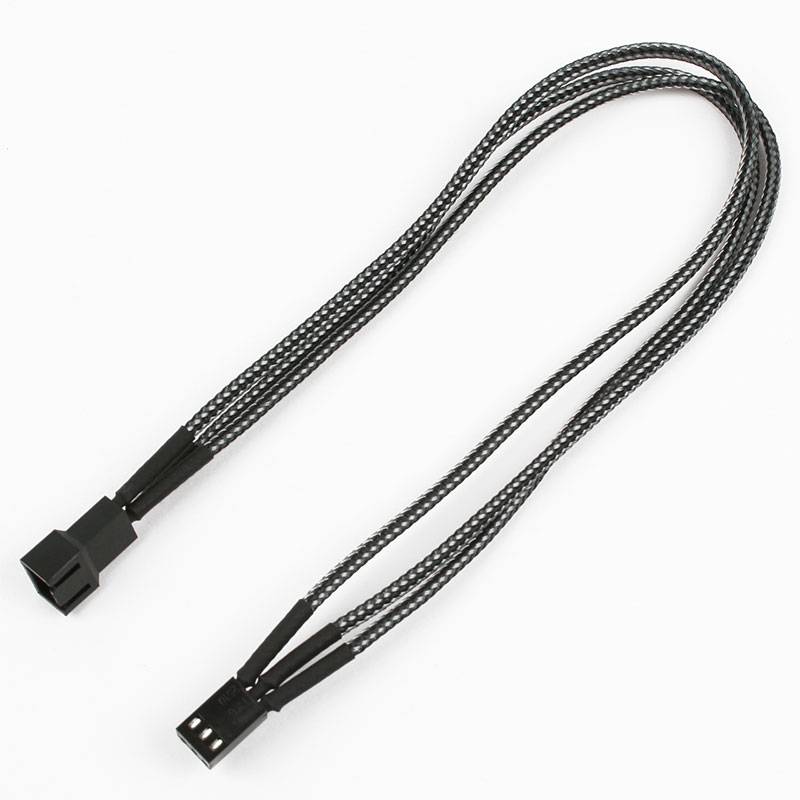 Kabel Nanoxia 3-Pin Verlängerung, 30 cm, Single, carbon