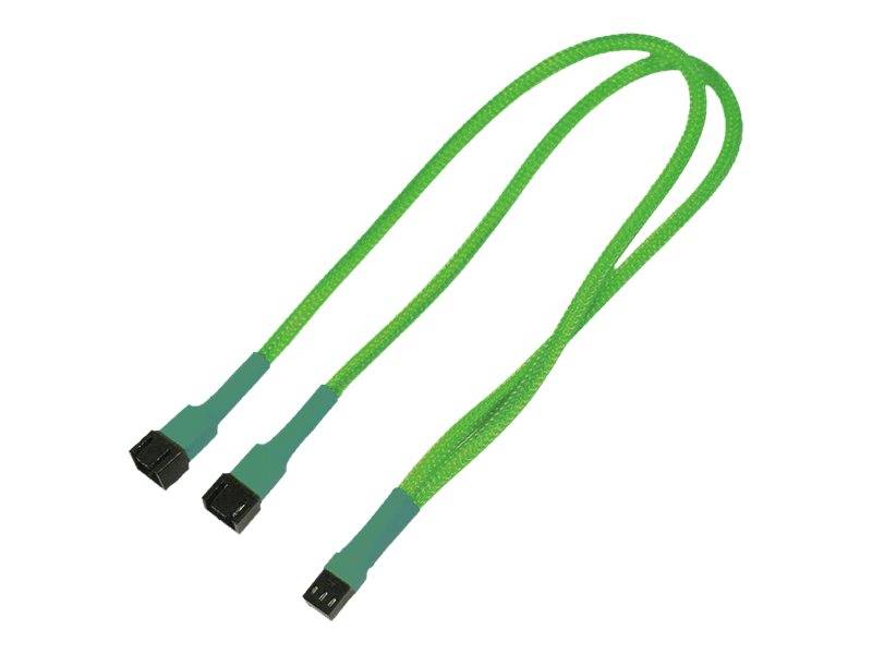 Kabel Nanoxia 3-Pin Y-Kabel, 60 cm, neon-grün - NX3PY60NG