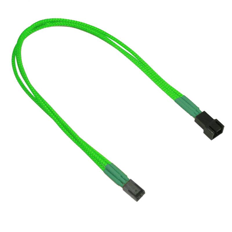 Kabel Nanoxia 3-Pin Verlängerung, 30 cm, Single, neon-grün