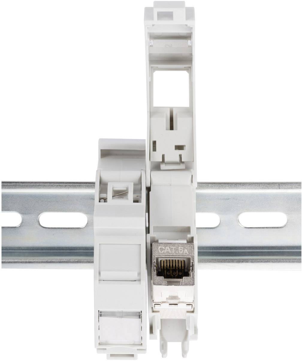 DIGITUS Hutschinenadapter für Keystone Module IP20 Beschrift - AN-25187