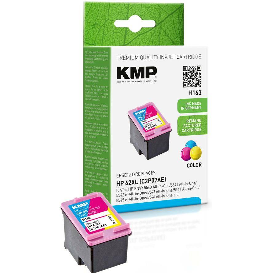 KMP Patrone HP C2P07AE NR.62XL color 415S. H128 refilled