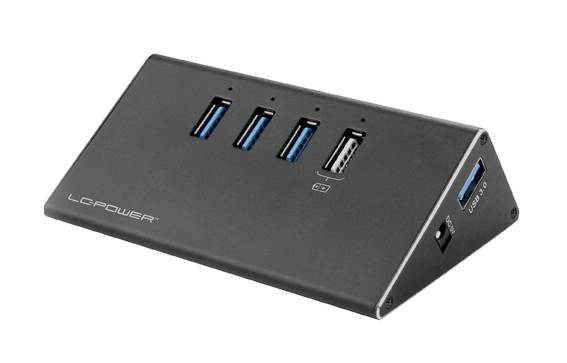 LC-Power USB-Hub 3x USB 3.0 + 1xLadefunktion LC-HUB-ALU-2B-4 - LC-HUB-2B-4