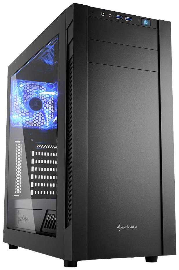 Sharkoon Gehäuse S25-W ATX 1xAcryl schwarz - 4044951019304