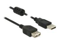 DELOCK USB Verl. A -> A St/Bu 2.00m schwarz - 84885